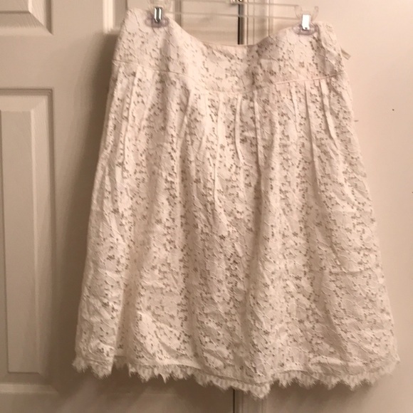 WD.NY Dresses & Skirts - WD NY Beautiful ivory eyelet flare skirt